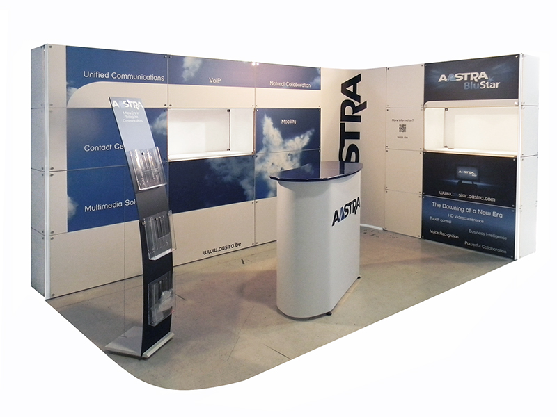Foto modulare struktur Quadra Kube 22 Fastand accessori stand fiera
