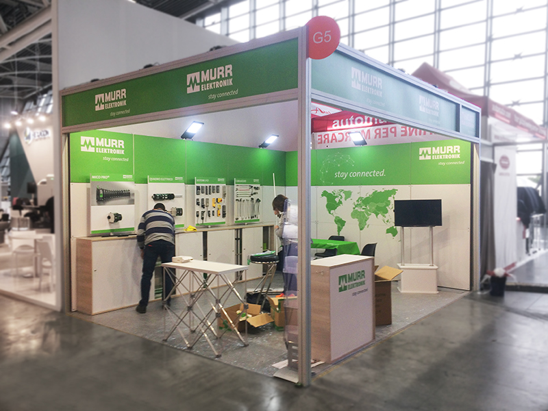 Quadra Mono Messestand Montage 1 Fastand accessori stand fiera