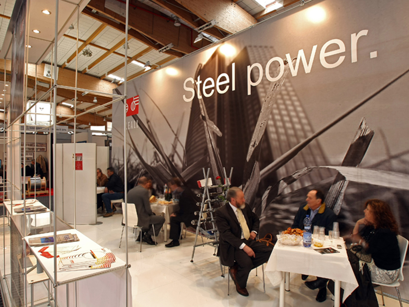 Foto modulare struktur Quadra Kube 23 Fastand accessori stand fiera