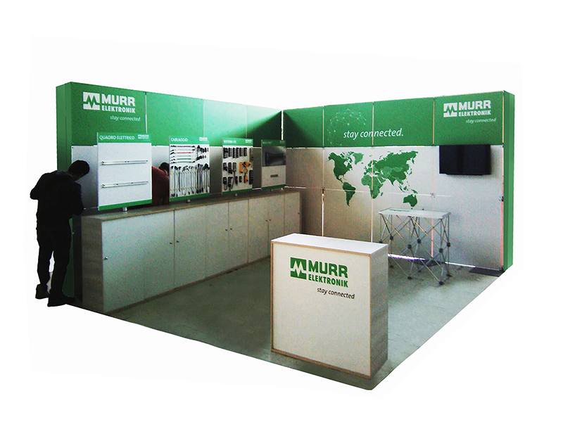 Quadra Mono Messestand Montage 2 Fastand accessori stand fiera