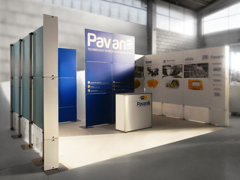 Quadra Mono Messestand Montage 15 Fastand accessori stand fiera
