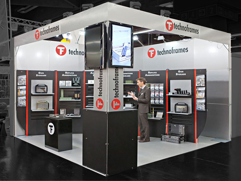 Quadra Mono Messestand Montage 14 Fastand accessori stand fiera