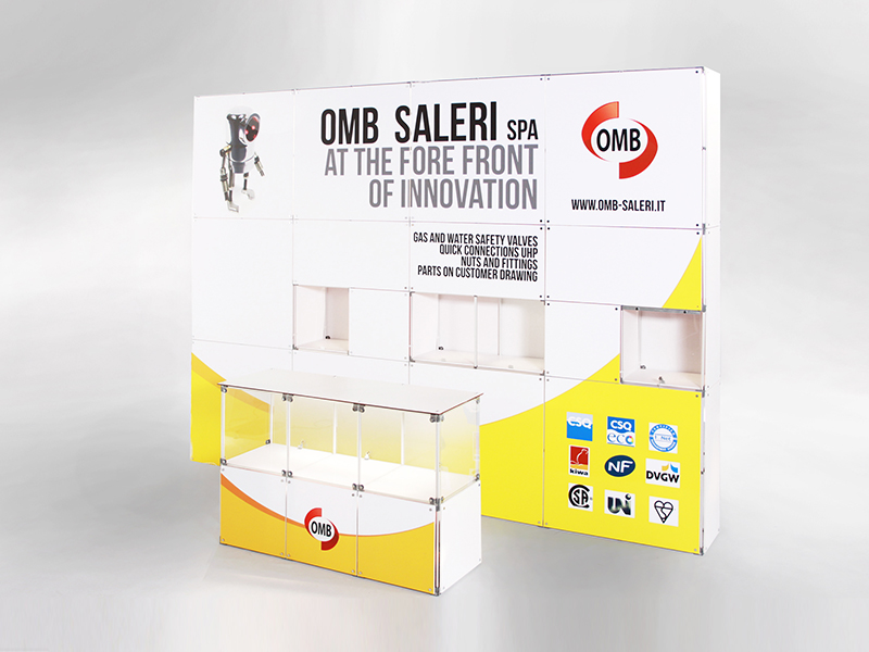 Foto modulare struktur Quadra Kube 13 Fastand accessori stand fiera