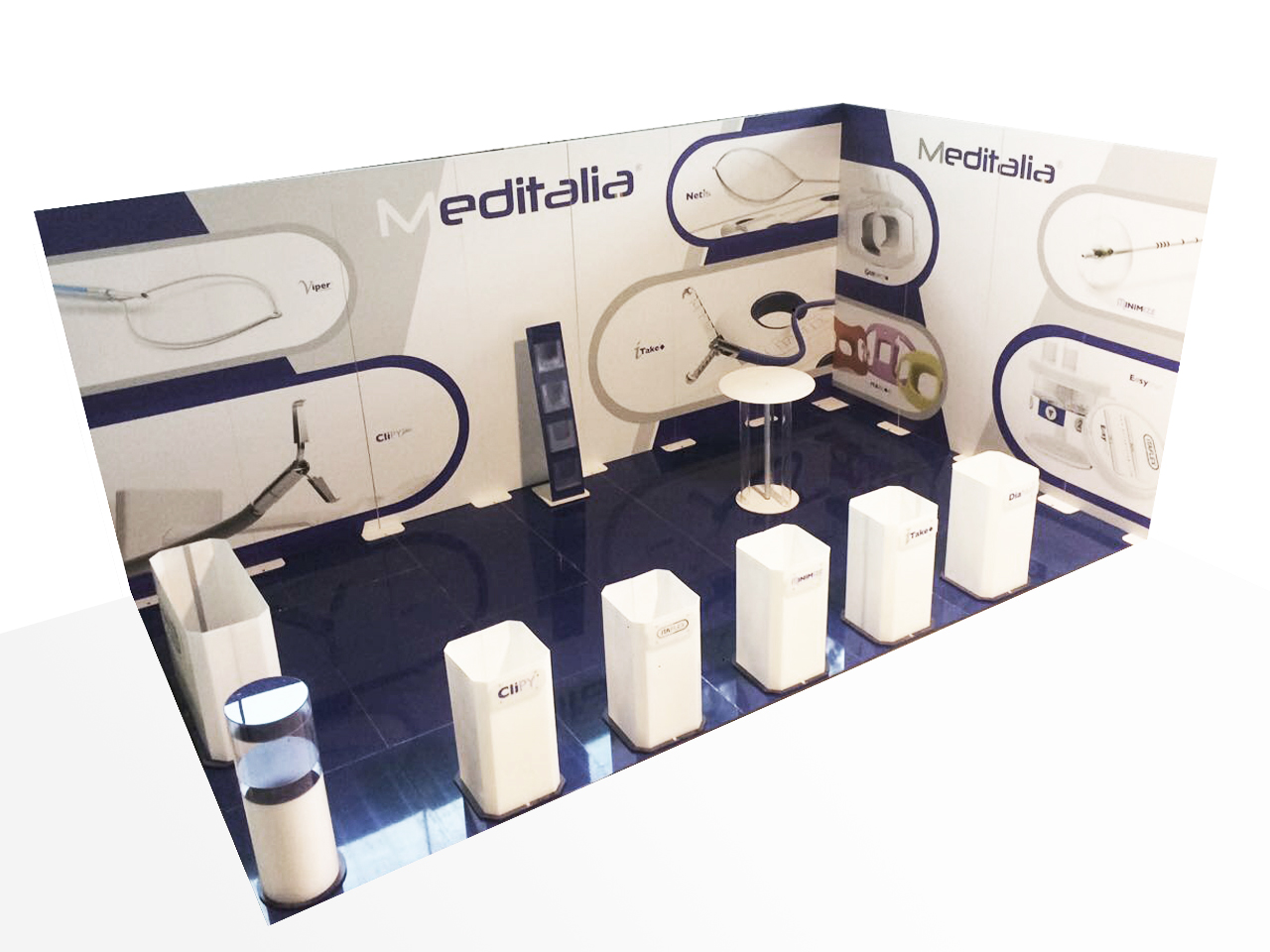 Quadra Mono Messestand Montage 8 Fastand accessori stand fiera