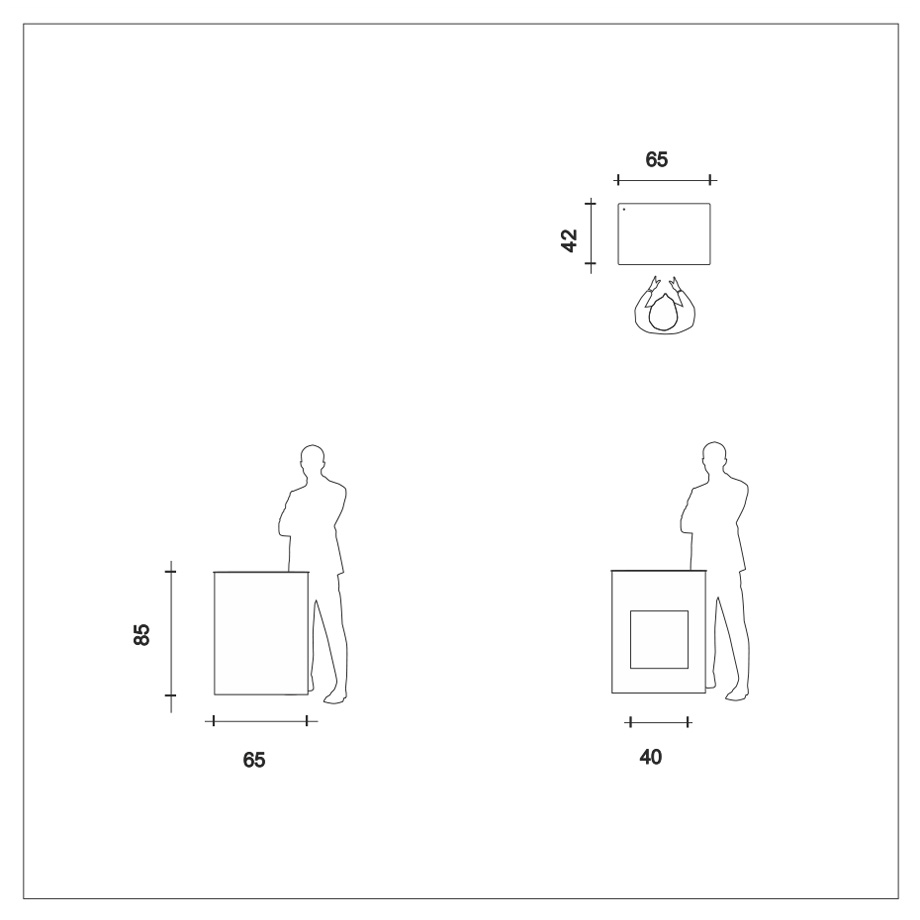 scrigno Maße theke ultraleicht