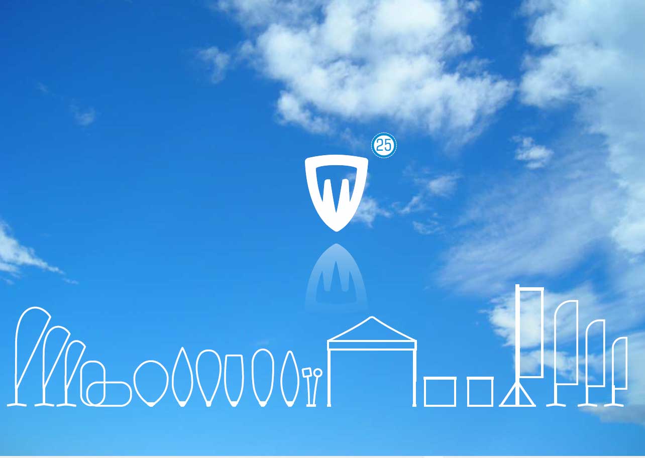 Outdoor-Katalog, Flaggen, Pavillons und Outdoor-Messestände