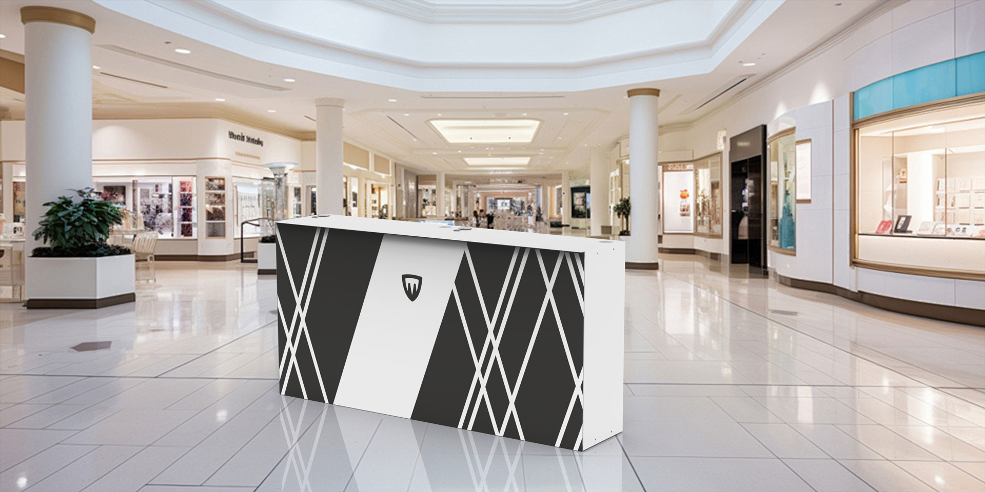 modulare Schreibtische (linear für Messen)