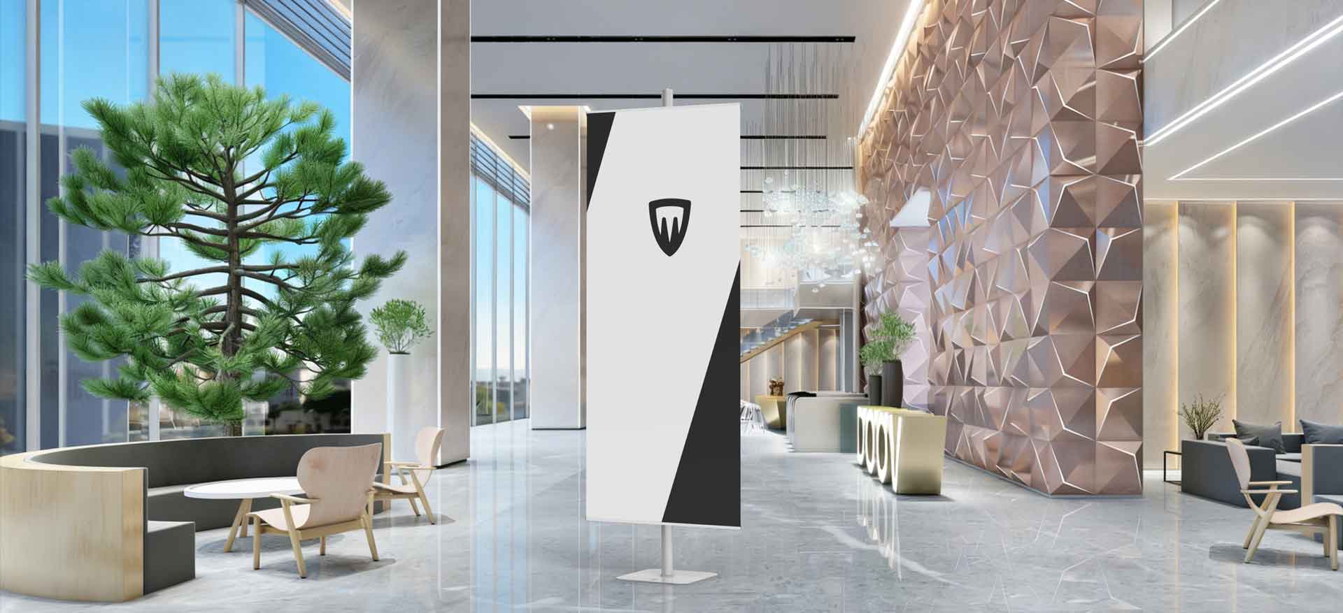 Teleskopischer Bannerständer