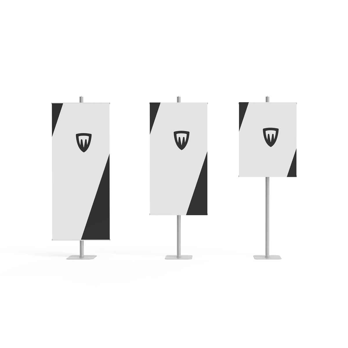 Teleskopischer Bannerständer