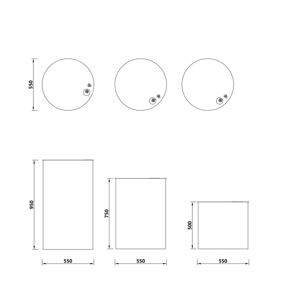 zylindrischer Displayständer