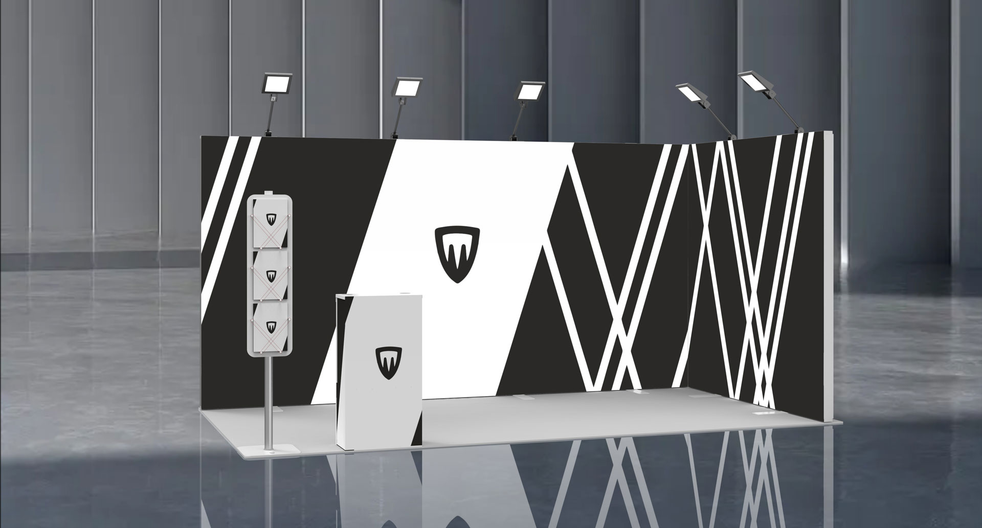 hinterleuchteter Stand