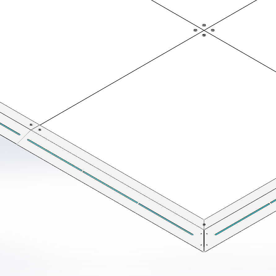 SPAZIO1-LED modularer messestandboden