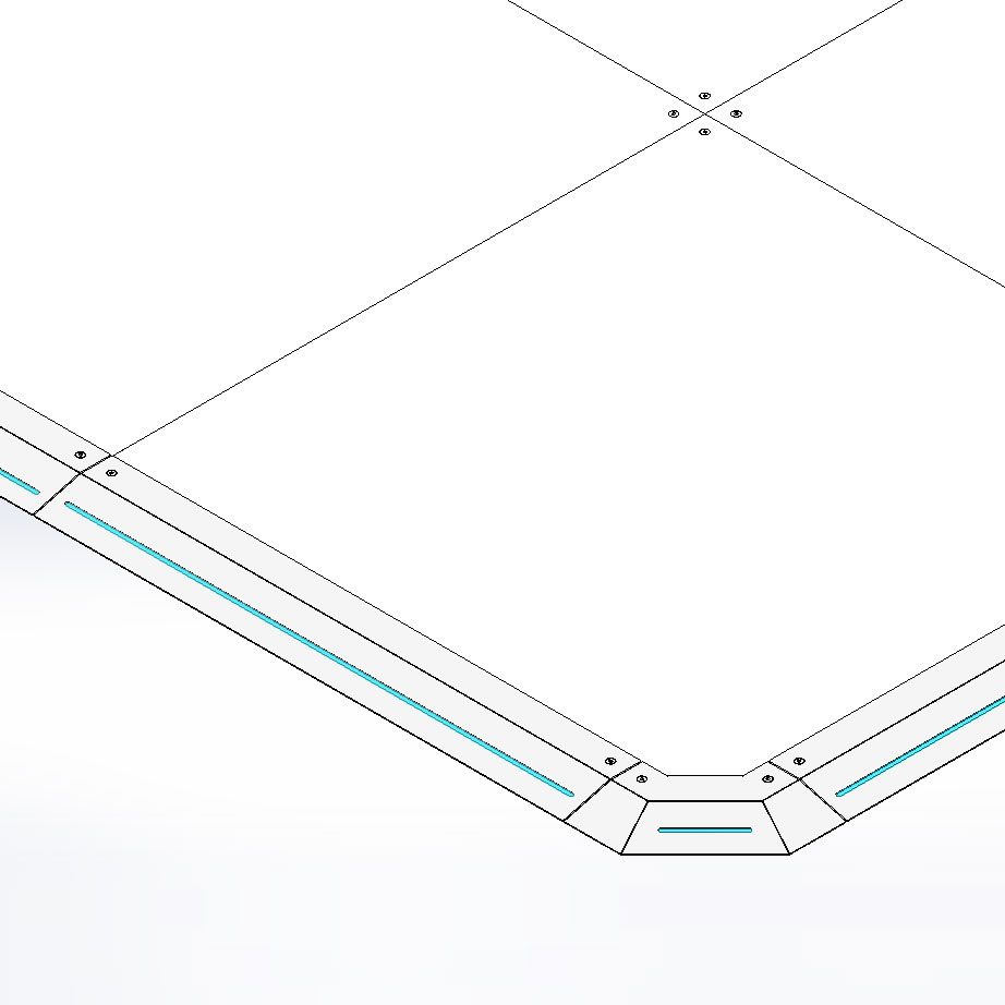 SPAZIO2-LED modularer messeboden