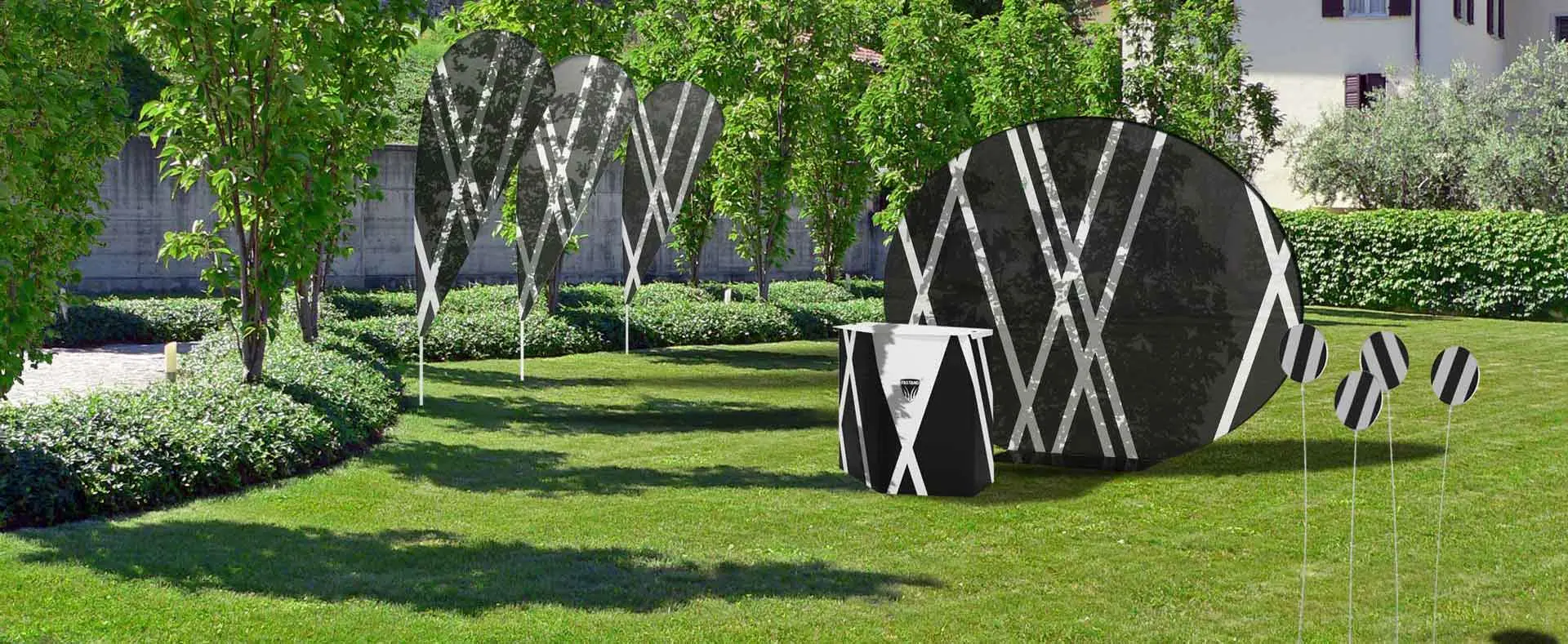 Fahnen und Außendisplays